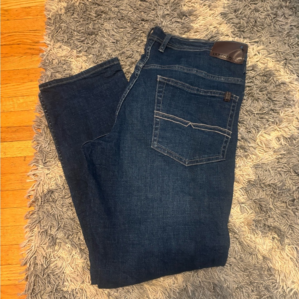 Buffalo David Bitton Men's Straight Jeans in Deep Indigo